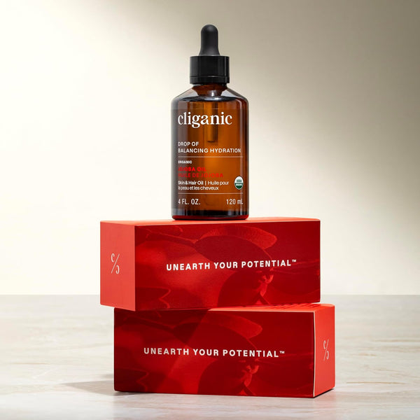 Cliganic Certified Organic, Cold Pressed, Non-GMO Jojoba Oil 120ml/473ml