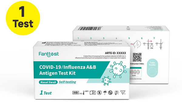 Fanttest Covid-19 / Influenza A & B Antigen Test Kit 1/5 Tests