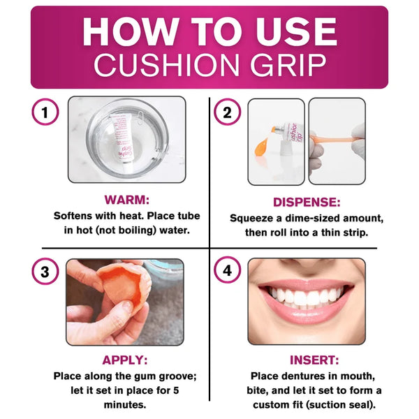 Cushion Grip Thermoplastic Denture Adhesive 10g (0.35oz)