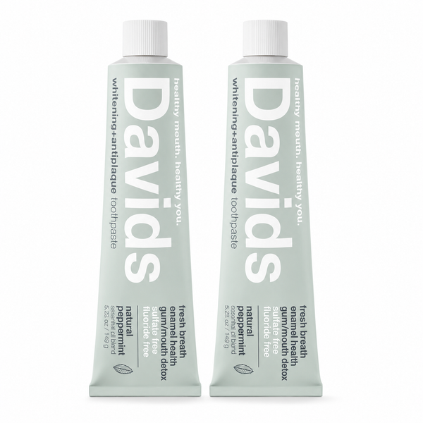 Davids Premium Peppermint Toothpaste 149g | Fluoride-Free Natural Whitening