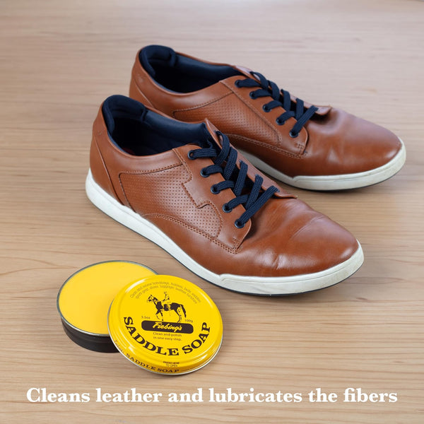 Fiebing's Yellow Saddle Soap For Leather Clean & Polish in One Easy Step 3.5oz