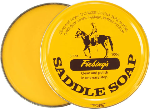 Fiebing's Yellow Saddle Soap For Leather Clean & Polish in One Easy Step 3.5oz