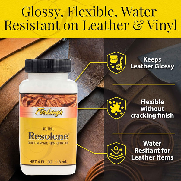 Fiebing's Neutral Resolene Protective Acrylic Finish for Leather 4oz, 118ml