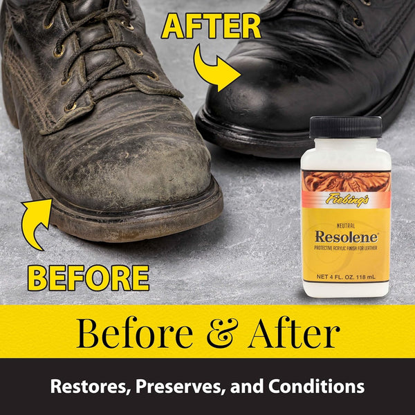 Fiebing's Neutral Resolene Protective Acrylic Finish for Leather 4oz, 118ml