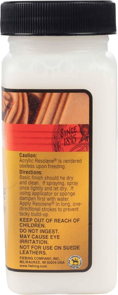Fiebing's Neutral Resolene Protective Acrylic Finish for Leather 4oz, 118ml