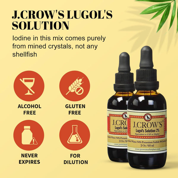 J.Crow's Lugol's Solution Iodine 2%