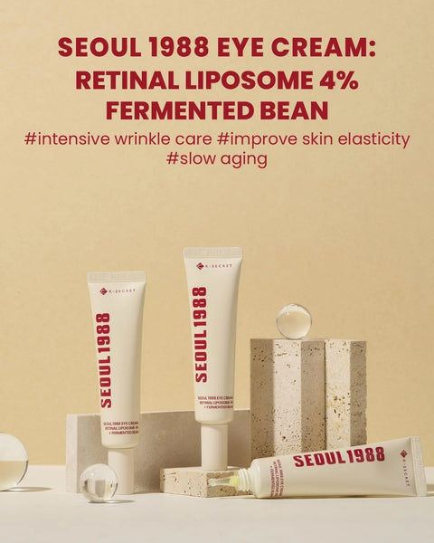 K-SECRET SEOUL 1988 Eye Cream 30ML : Retinal Liposome 4% + Fermented Bean 30ml