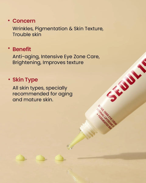 K-SECRET SEOUL 1988 Eye Cream 30ML : Retinal Liposome 4% + Fermented Bean 30ml