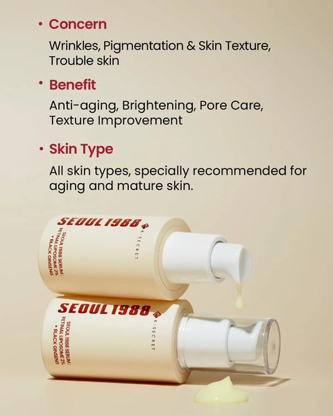 KSECRET - SEOUL 1988 Serum Retinal Liposome 2% + Black Ginseng 30ml BRISBANE