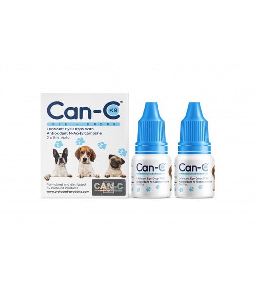 Can-C™ K9 Lubricant Eye Drops with N-Acetylcarnosine | Antioxidant Eye Care for Dogs | 2 x 5ml