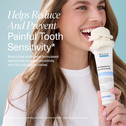 BOKA Mint Coconut Cream Nano-Hydroxyapatite Toothpaste for Sensitive Teeth (113g)