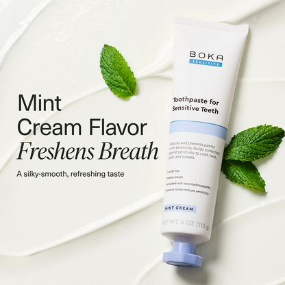 BOKA Mint Coconut Cream Nano-Hydroxyapatite Toothpaste for Sensitive Teeth (113g)