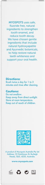 Myospots Natural toothpaste (with hydroxyapatite) Fluoride Free Natural Mint Flavour