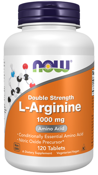Now Foods L-Arginine, Double Strength 1000 mg Tablets
