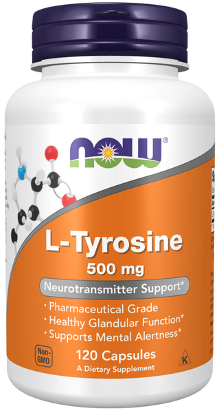 Now Foods L-Tyrosine 500 mg 120 Capsules