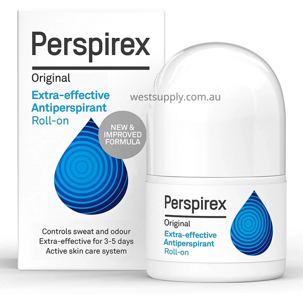 Perspirex Original Antiperspirant Roll-On 20ml, 3-5 Day Sweat & Odour Protection