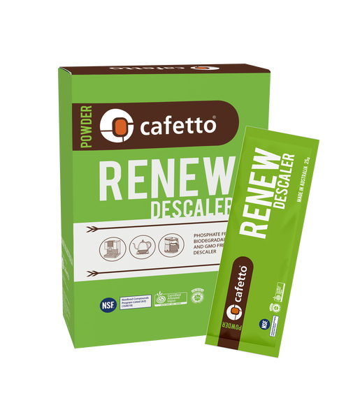 Cafetto Renew Descaler Sachets 25g x 6 Pack | Coffee Machine Descaler