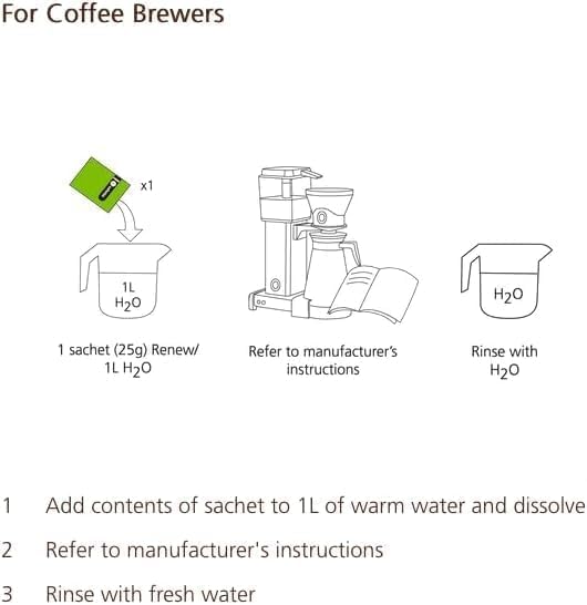 Cafetto Renew Descaler Sachets 25g x 6 Pack | Coffee Machine Descaler