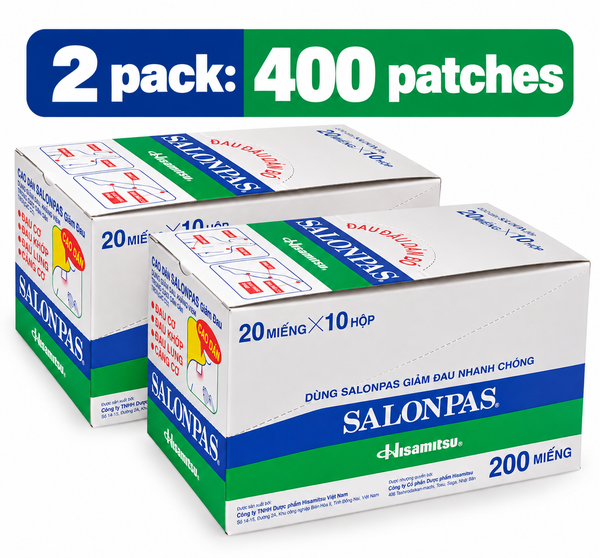Salonpas Patch Pain Relief Patches 200 Patches Relieve Neck Muscle Shoulder Back Pain Exp 08/2028