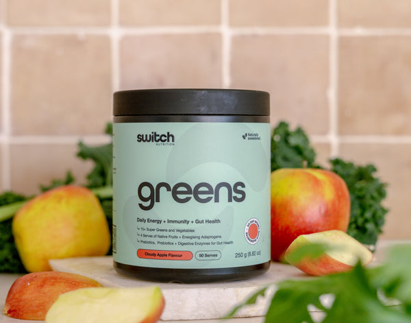 Switch Nutrition Greens Powder 250g 50 Serves Cloudy Apple