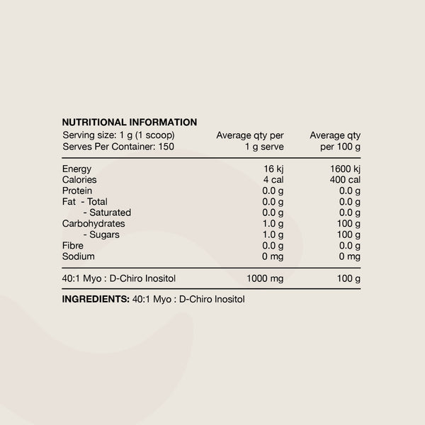 Switch Nutrition Inositol Powder 40:1 Myo D-Chiro Unflavoured