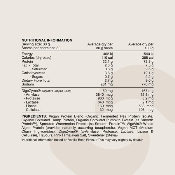 Switch Nutrition Plant Protein Vegan Sprouted 900g 30 Serves