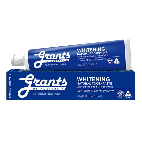 Grants of Australia Whitening Peppermint Natural Toothpaste – Fluoride Free 110g
