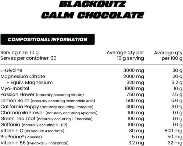 Zombie Labs Blackoutz Night-Time Powder 300g 30 Scoops