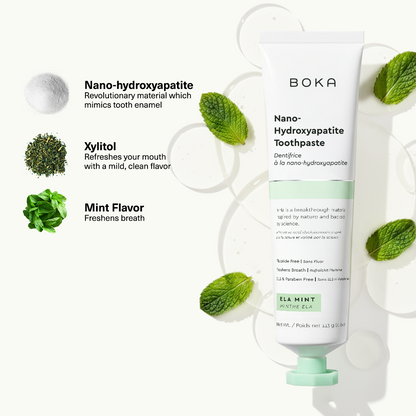 BOKA Ela Mint Nano-Hydroxyapatite Toothpaste 113g | Fluoride-Free Toothpaste