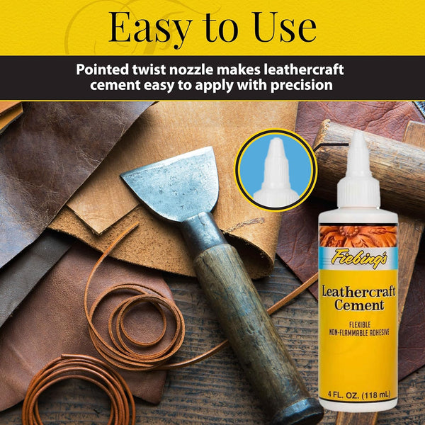 Fiebing's Leathercraft Cement Non Flammable Non-toxic 4oz