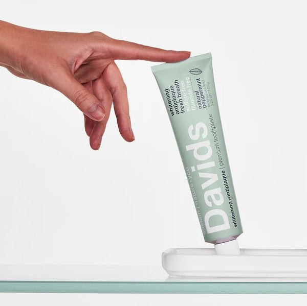 Davids Premium Peppermint Toothpaste 149g | Fluoride-Free Natural Whitening