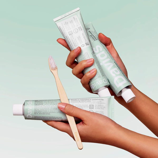 Davids Premium Peppermint Toothpaste 149g | Fluoride-Free Natural Whitening