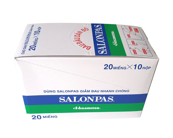 Salonpas Pain Relief Patch 10 Packs 200 Patches Exp 03/2026