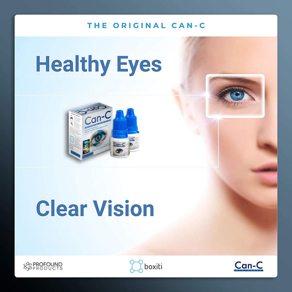 CAN-C Eye Drops 2x5ml for CatarCan-C Eye Drops for Cataract Lubricant Eyedrops with Antioxidant N-Acetylcarnosine 2x5ml Vialsact Lubricant with Antioxident N-Acetylcarnosine