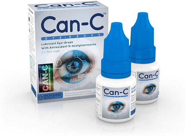 CAN-C Eye Drops 2x5ml for CatarCan-C Eye Drops for Cataract Lubricant Eyedrops with Antioxidant N-Acetylcarnosine 2x5ml Vialsact Lubricant with Antioxident N-Acetylcarnosine