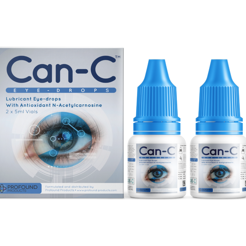 CAN-C Eye Drops 2x5ml for CatarCan-C Eye Drops for Cataract Lubricant Eyedrops with Antioxidant N-Acetylcarnosine 2x5ml Vialsact Lubricant with Antioxident N-Acetylcarnosine