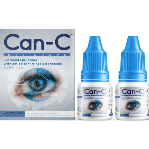 CAN-C Eye Drops 2x5ml for CatarCan-C Eye Drops for Cataract Lubricant Eyedrops with Antioxidant N-Acetylcarnosine 2x5ml Vialsact Lubricant with Antioxident N-Acetylcarnosine