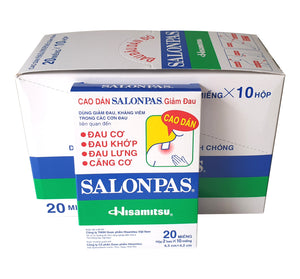 Salonpas Pain Relief Patch 10 Packs 200 Patches Exp 03/2026